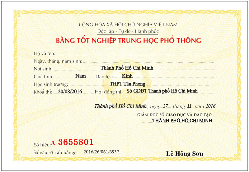 Bằng cấp 3 (bằng trung học phổ thông) là bằng gì?