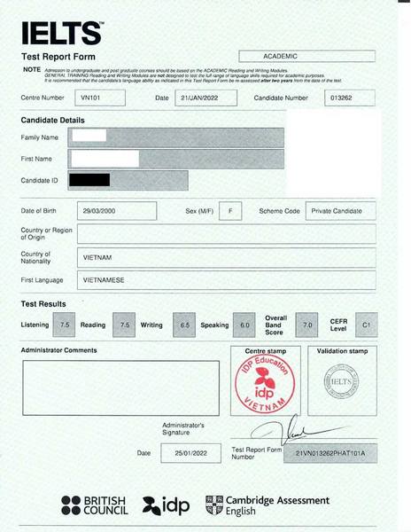 Dịch vụ in ấn làm chứng chỉ IELTS cấp tốc tại Lamgiaytonhanh