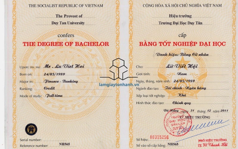 Dịch vụ in ấn làm bằng đại học nhanh tại Lamgiaytonhanh