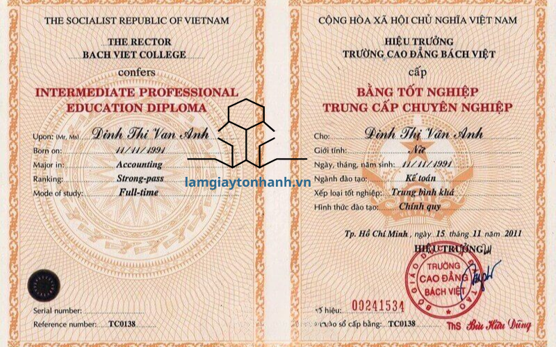 Bằng trung cấp là bằng gì?