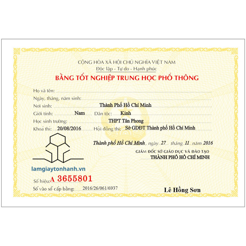 Bằng cấp 3 (bằng trung học phổ thông) là bằng gì?