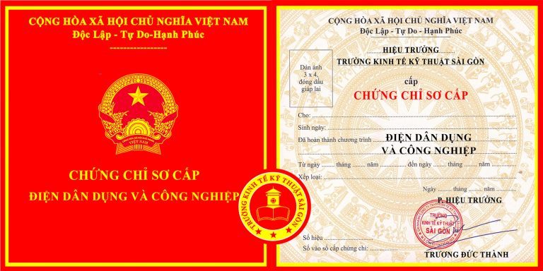 Mẫu chứng chỉ sơ cấp nghề