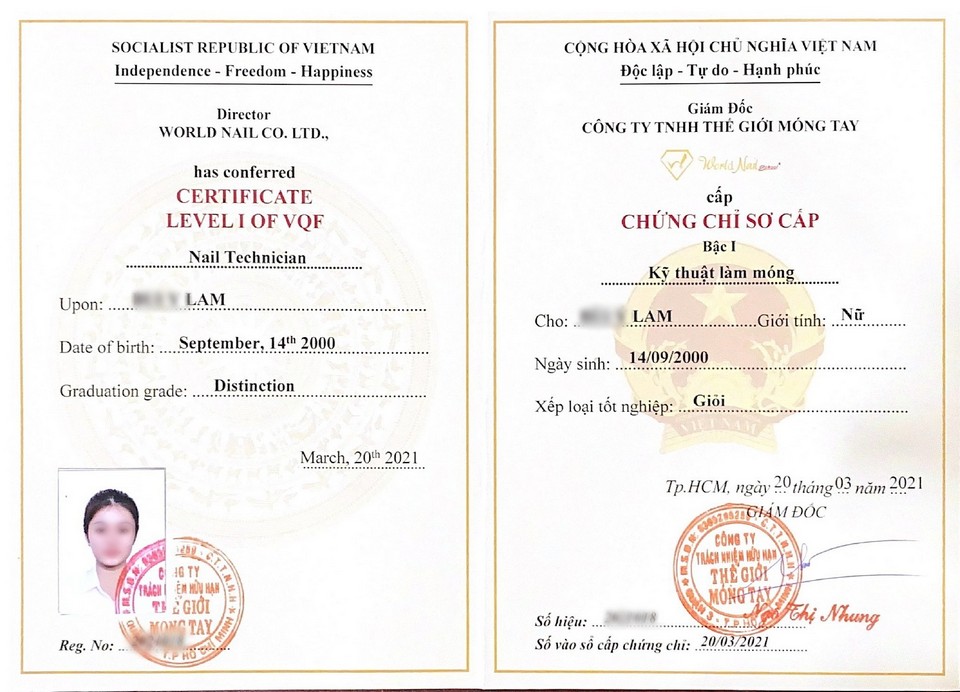 Thông tin chi tiết về một khóa học sơ cấp nghề