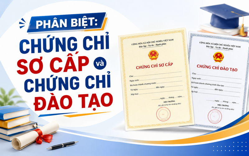 Vậy Chứng chỉ sơ cấp và Chứng chỉ đào tạo là gì?